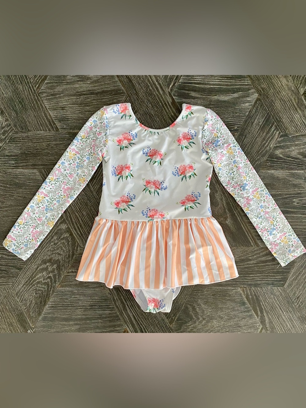SweetHoney floral skirted leotard (girls size 6 years)